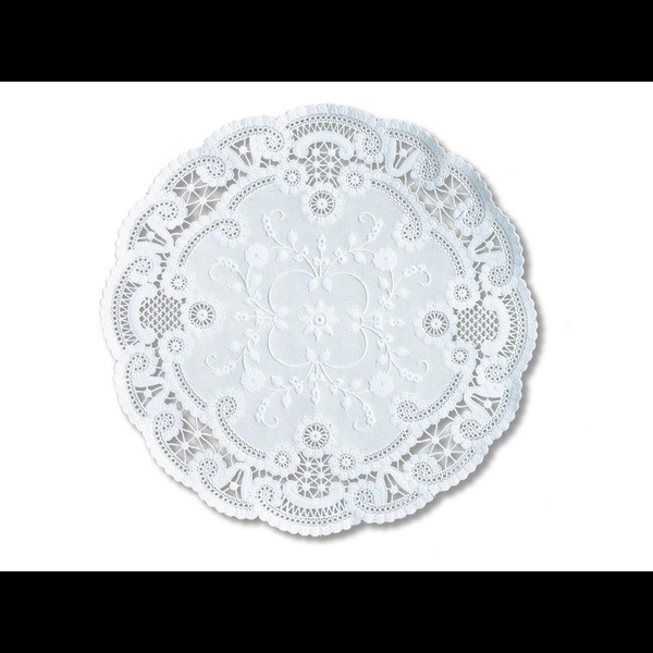 Smith Lee Smith Lee 6 White Round French Lace Paper Doily, PK10000 D301016